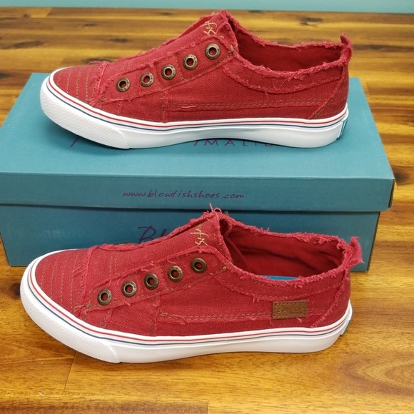 red blowfish sneakers